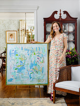 Load image into Gallery viewer, 36x36 'Intuition' abstract painting by Megan Daisy Milner – original acrylic, oil pastel, and charcoal on canvas