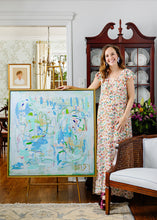 Load image into Gallery viewer, 36x36 'Intuition' abstract painting by Megan Daisy Milner – original acrylic, oil pastel, and charcoal on canvas