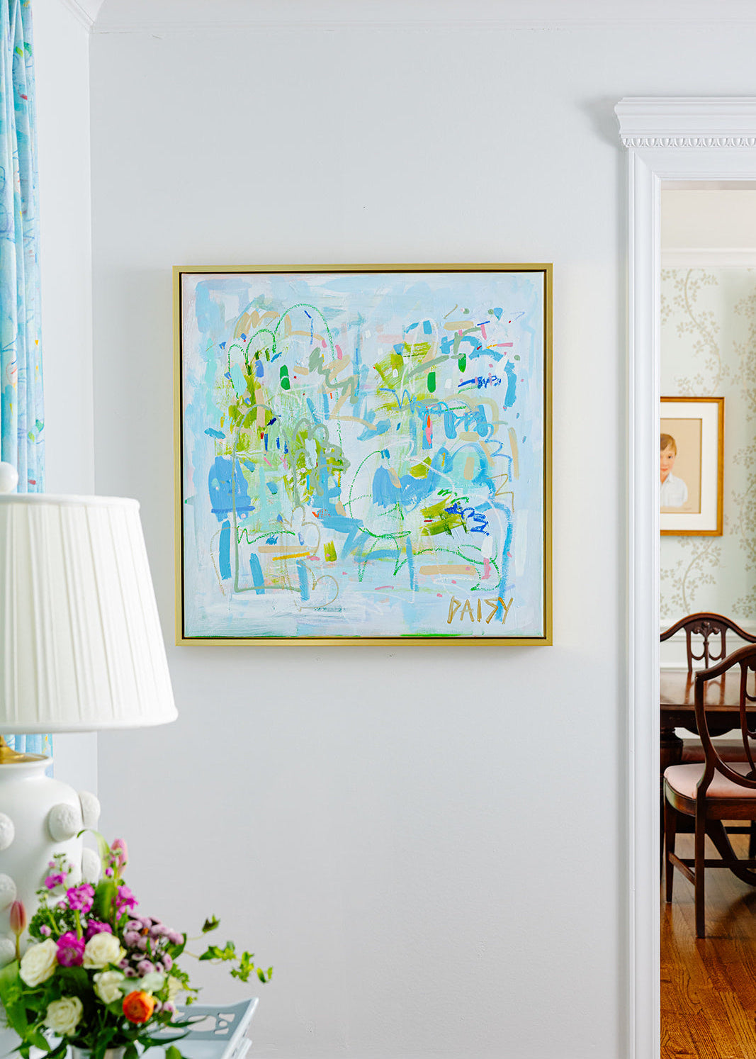 30x30 'August' Original Abstract Painting by Megan Daisy Milner – Sold