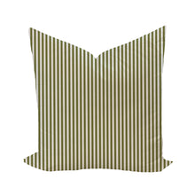Load image into Gallery viewer, Small Stripe Pillow Cover (Olive)