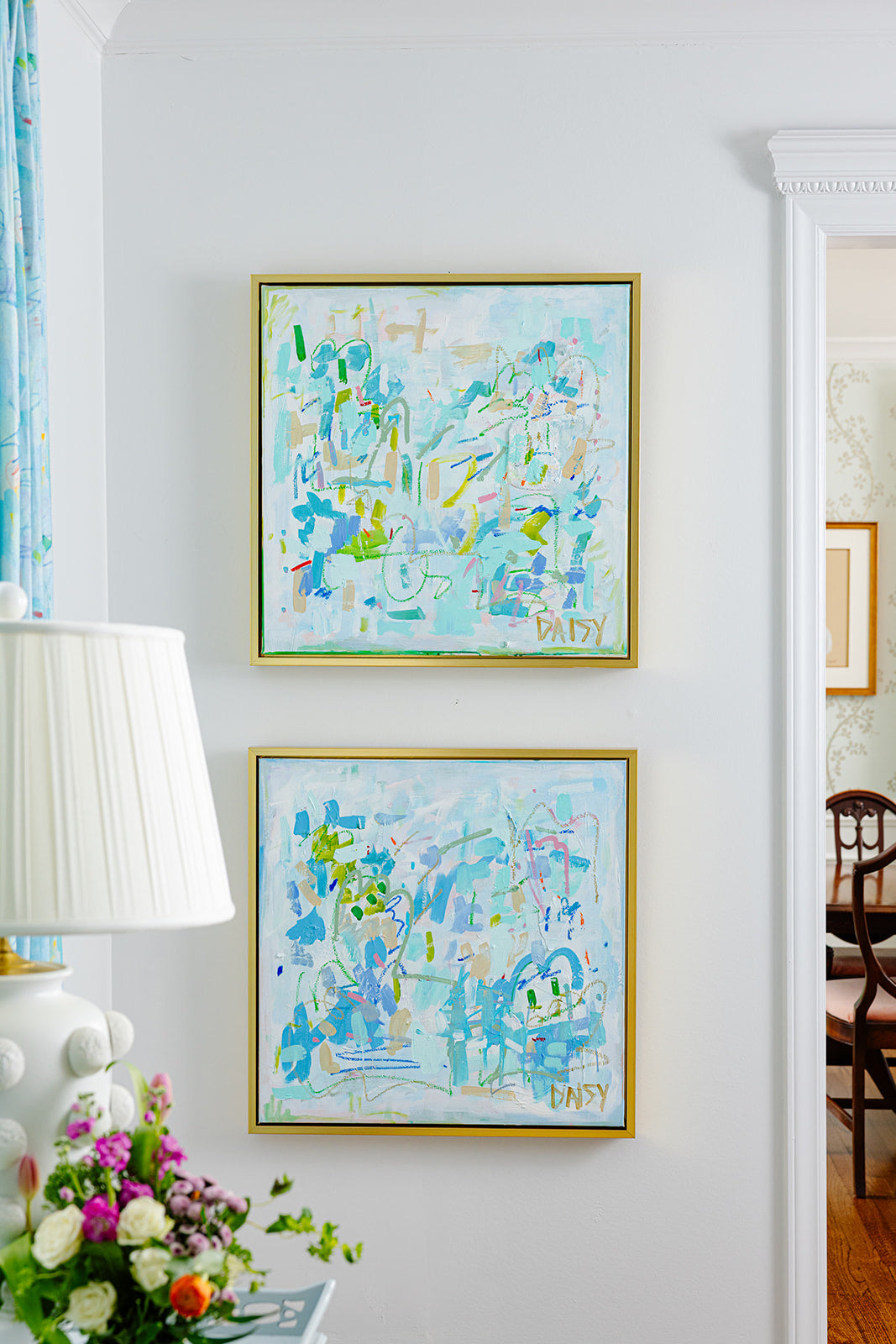 24x24 "Joyful Square II" Original Abstract Painting | Sold Artwork By Megan Daisy Milner