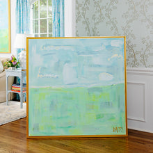 Load image into Gallery viewer, 48x48 'Peaceful Feeling' original abstract painting by Megan Daisy Milner – acrylic, oil pastel, and charcoal on canvas