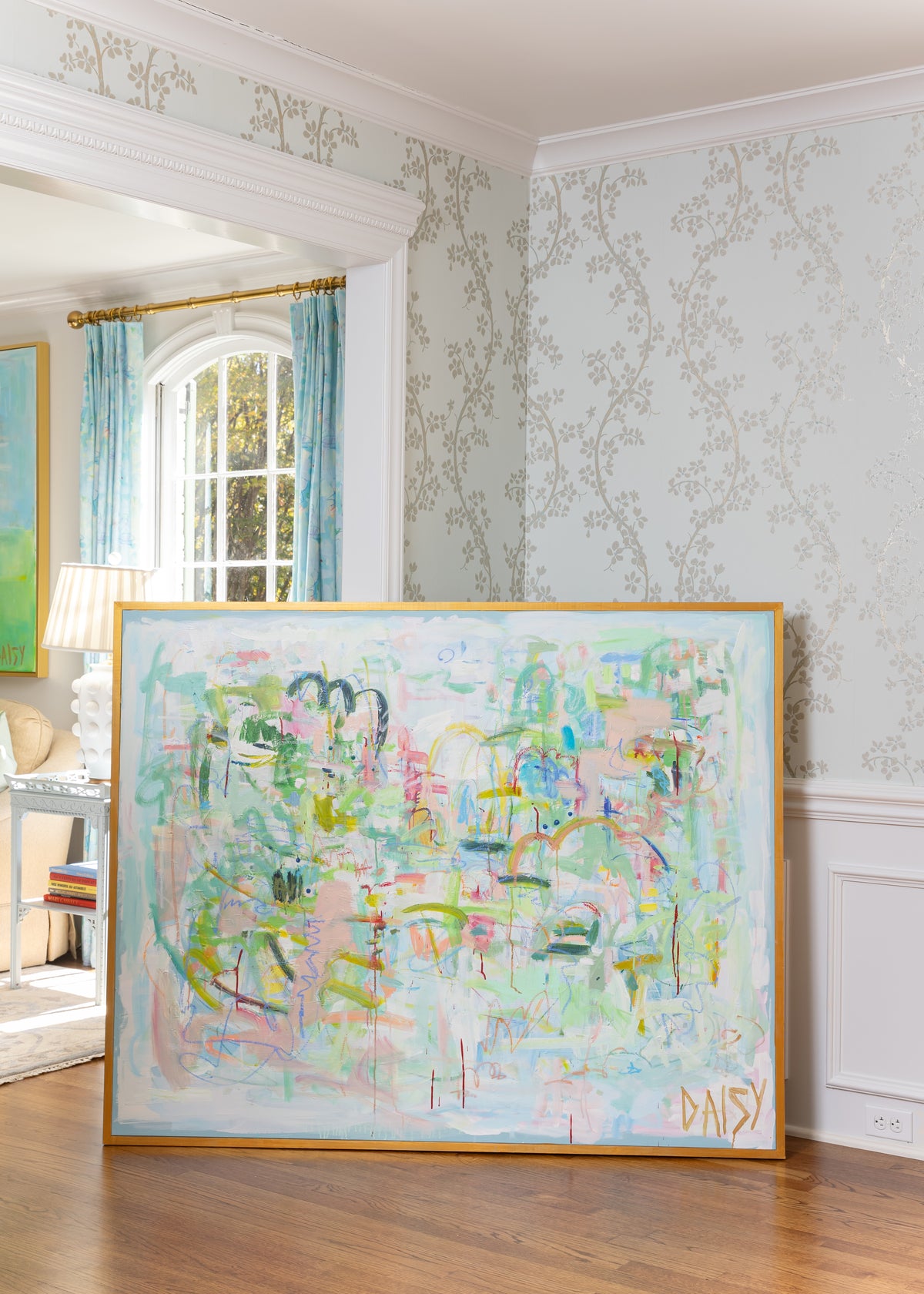 48x60 "I Get By With A Little Help From My Boys" | Colorful Abstract Painting by Megan Daisy Milner