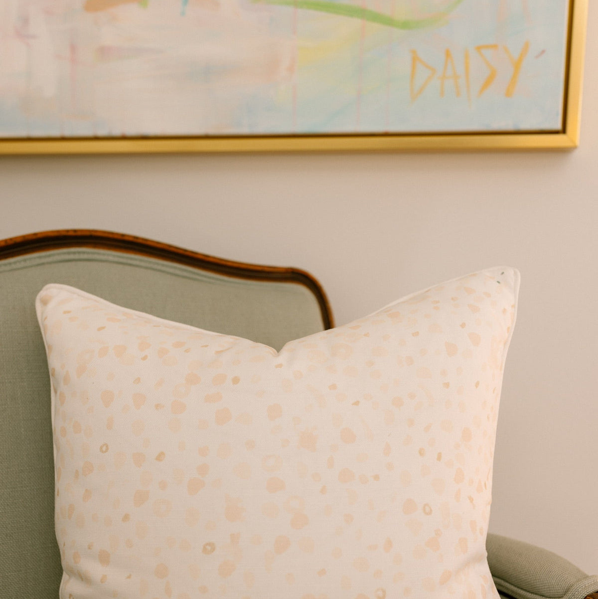 "The Dots Went Crazy" Pillow Cover (Neutral)