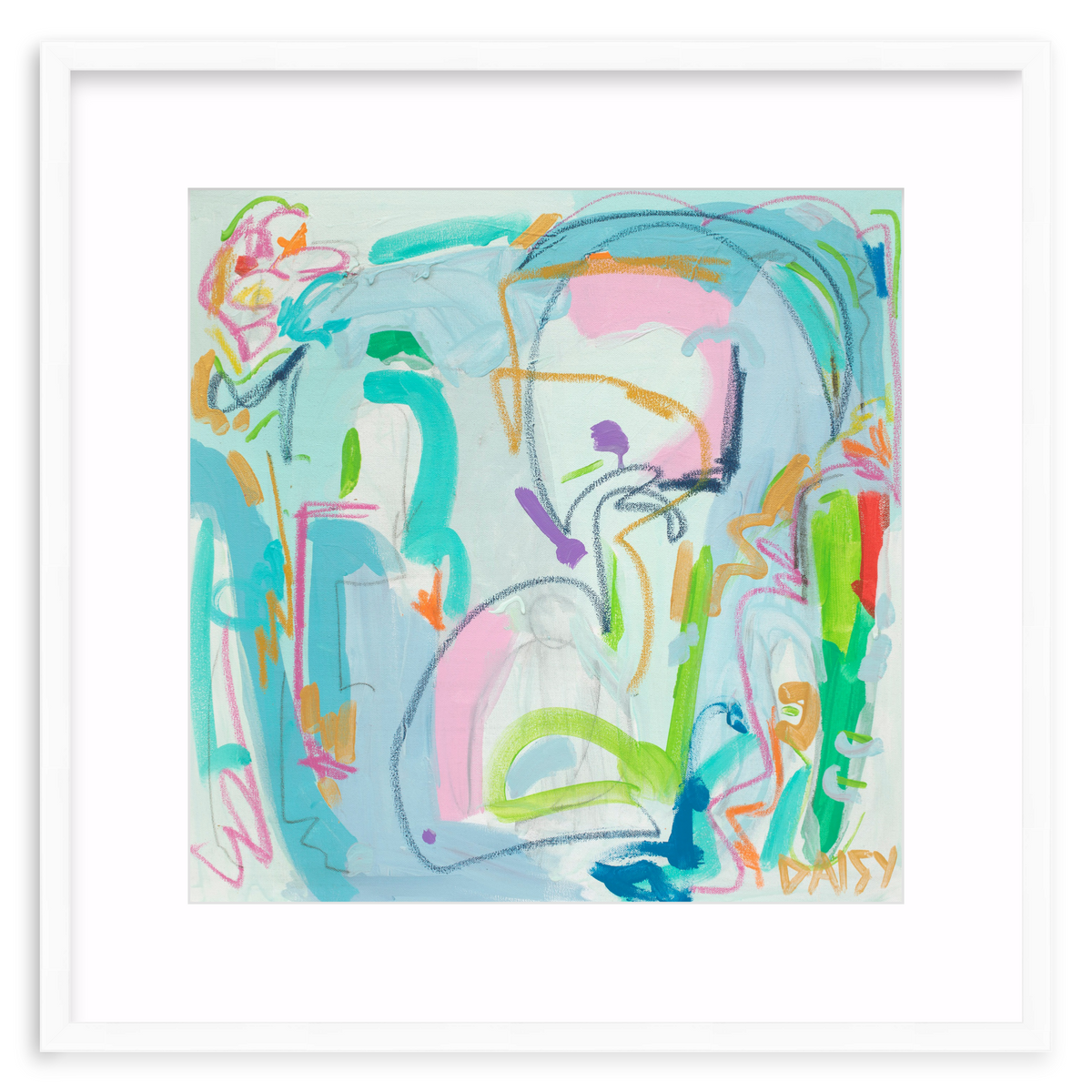"A Whole Lot Of Color" Framed Abstract Print by Megan Daisy Milner