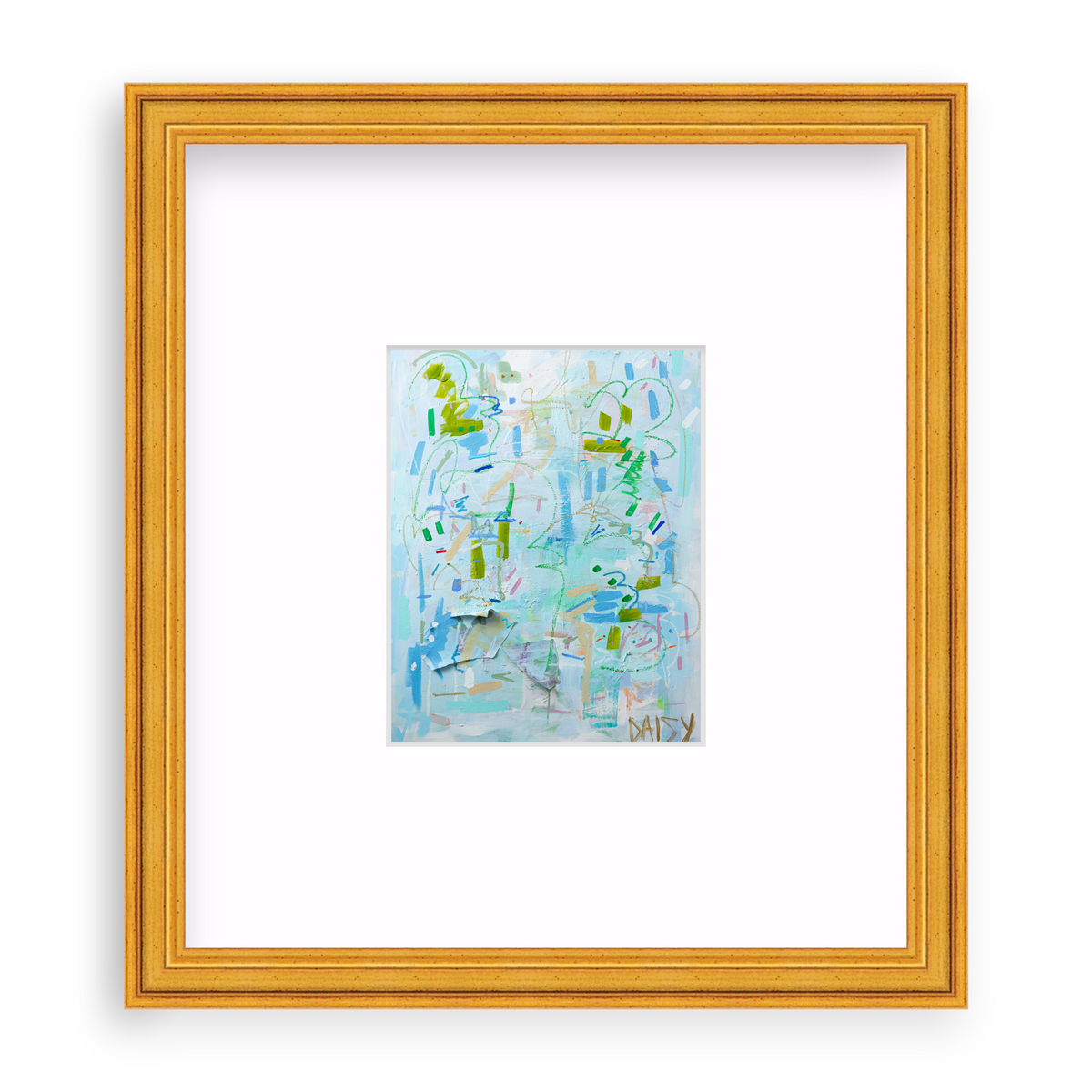 "Fresh Cut Grass" Mini Abstract Print by Megan Daisy Milner