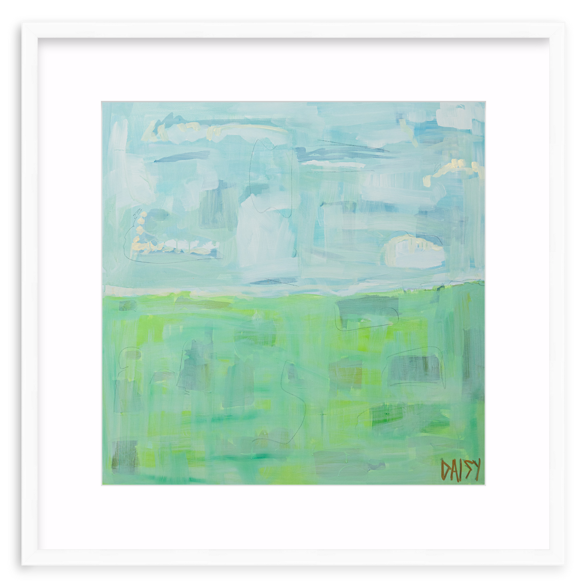 "Peaceful Feeling" Framed Abstract Print by Megan Daisy Milner