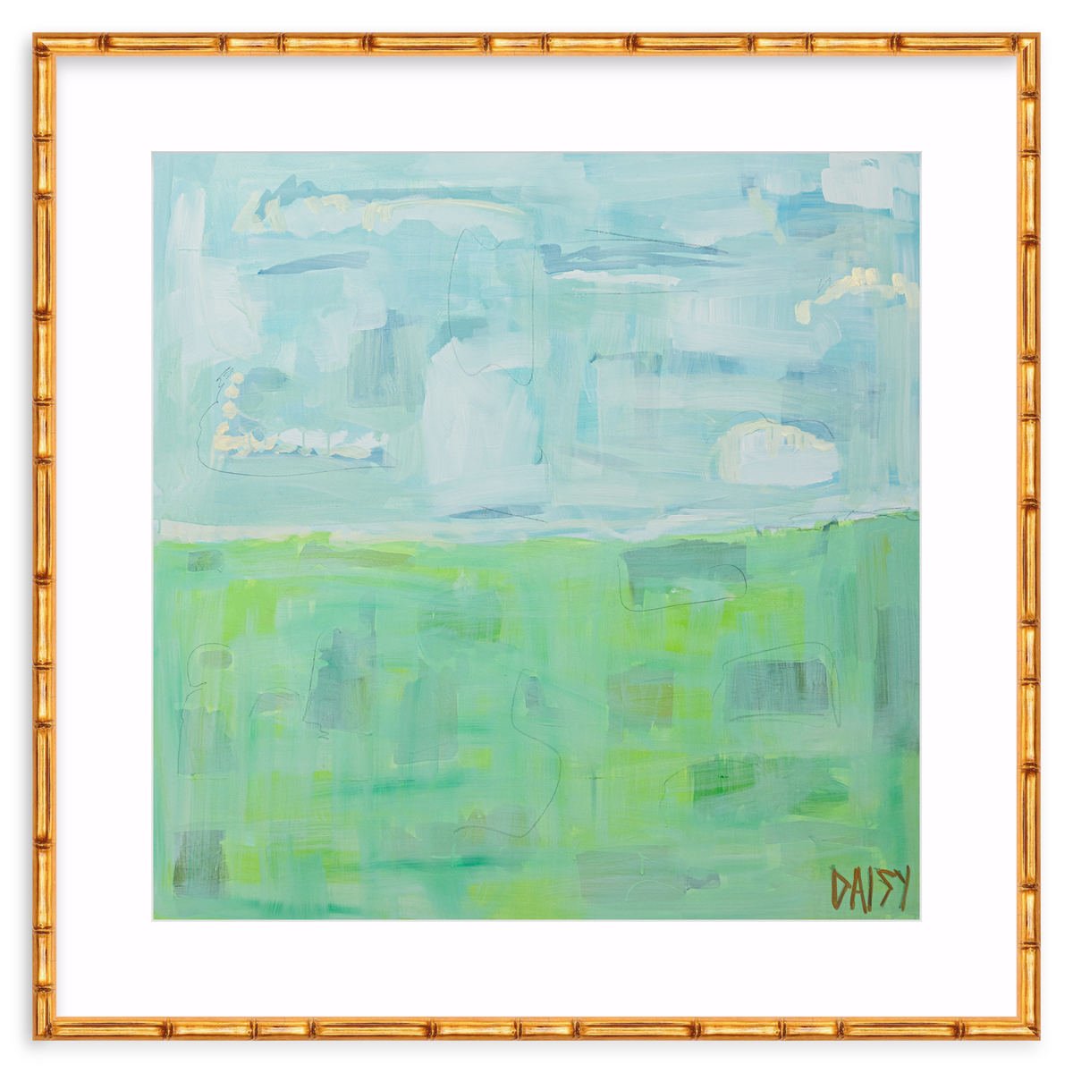 "Peaceful Feeling" Framed Abstract Print by Megan Daisy Milner