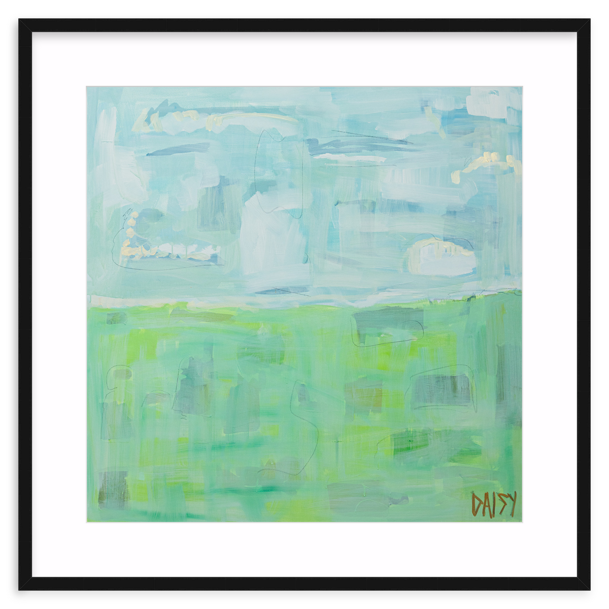 "Peaceful Feeling" Framed Abstract Print by Megan Daisy Milner