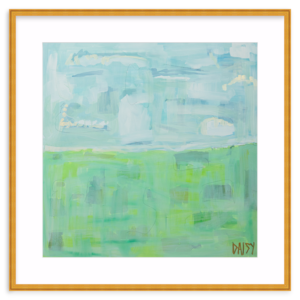 "Peaceful Feeling" Framed Abstract Print by Megan Daisy Milner