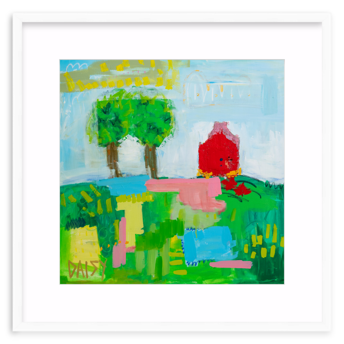 "The Double Tree" Framed Abstract Print by Megan Daisy Milner