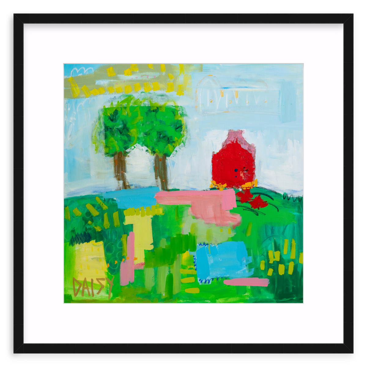 "The Double Tree" Framed Abstract Print by Megan Daisy Milner
