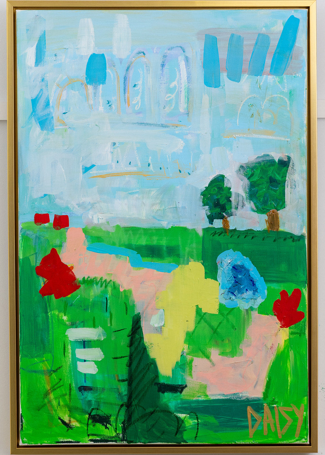 "Sunshine Rain" Original Abstract Painting by Megan Daisy Milner – Sold