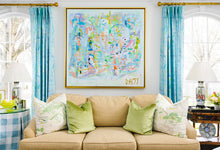 Load image into Gallery viewer, 48x48 "Let's Flamingle"  | Original Abstract Painting by Megan Daisy Milner