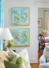 Load image into Gallery viewer, "Playing Fetch & Soaking Up Sunbeams I" 24x24  | Original Abstract By Megan Daisy Milner