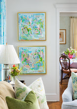 Load image into Gallery viewer, "Playing Fetch & Soaking Up Sunbeams I" 24x24 | Original Abstract By Megan Daisy Milner