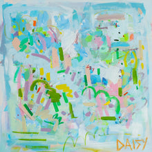 Load image into Gallery viewer, "Playing Fetch & Soaking Up Sunbeams I" 24x24  | Original Abstract By Megan Daisy Milner