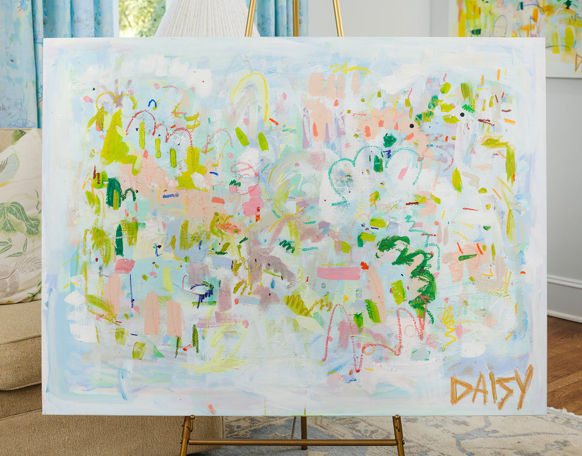36x48 "Happiness Looks Good On You" | Original Abstract Painting by Megan Daisy Milner