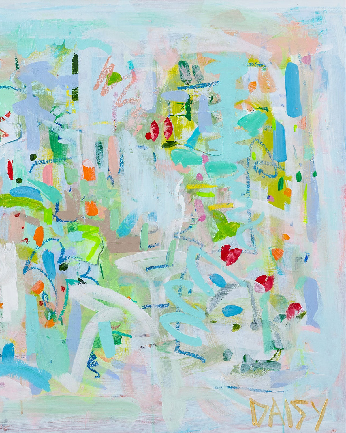30x30 "Spontaneous" | Original Abstract Painting by Megan Daisy Milner