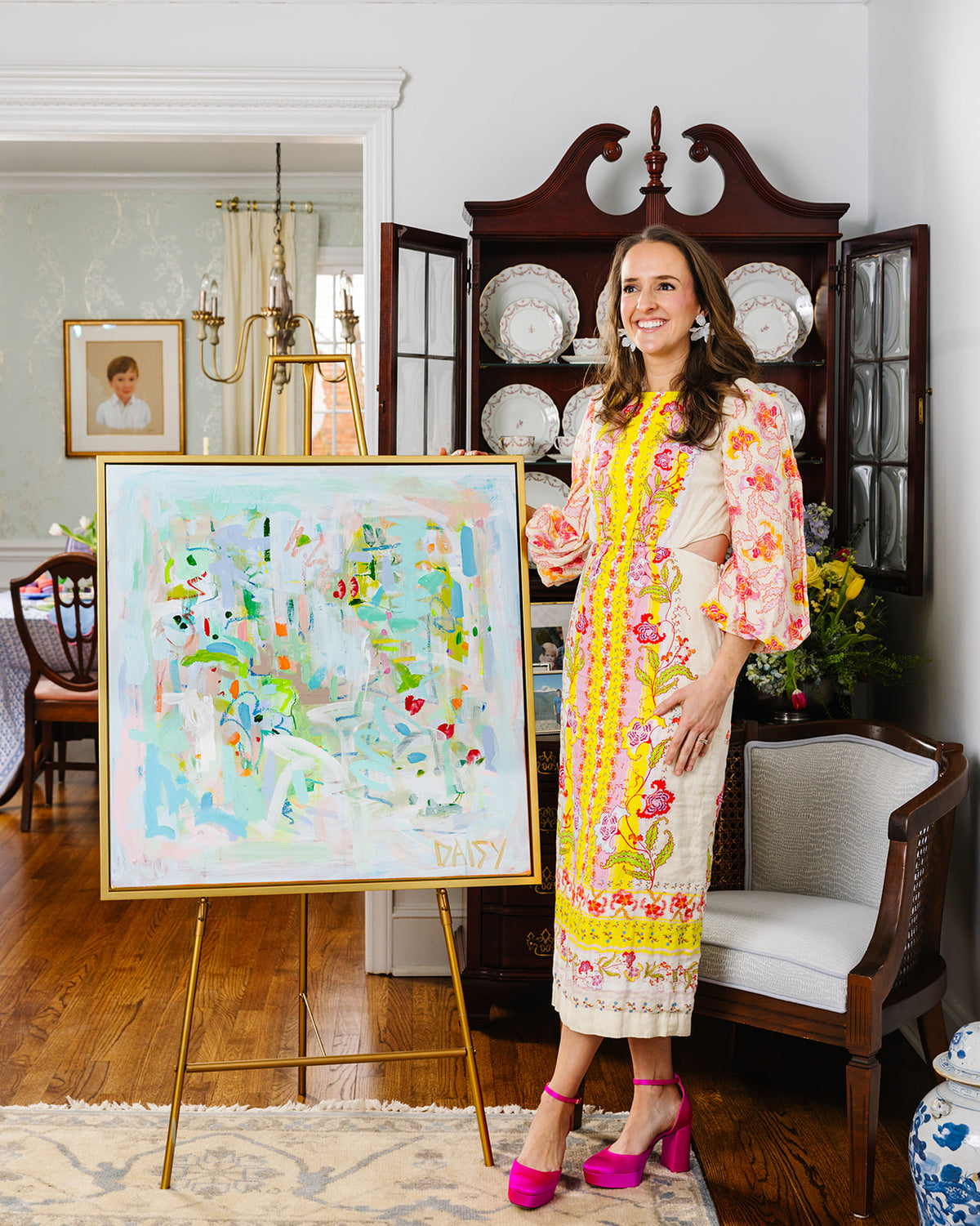 30x30 "Spontaneous" | Original Abstract Painting by Megan Daisy Milner