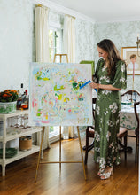 Load image into Gallery viewer, 30x30 "Girl Dinner" | Original Abstract Painting by Megan Daisy Milner