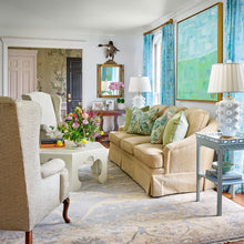 Load image into Gallery viewer, 48x48 'Peaceful Feeling' original abstract painting by Megan Daisy Milner – acrylic, oil pastel, and charcoal on canvas