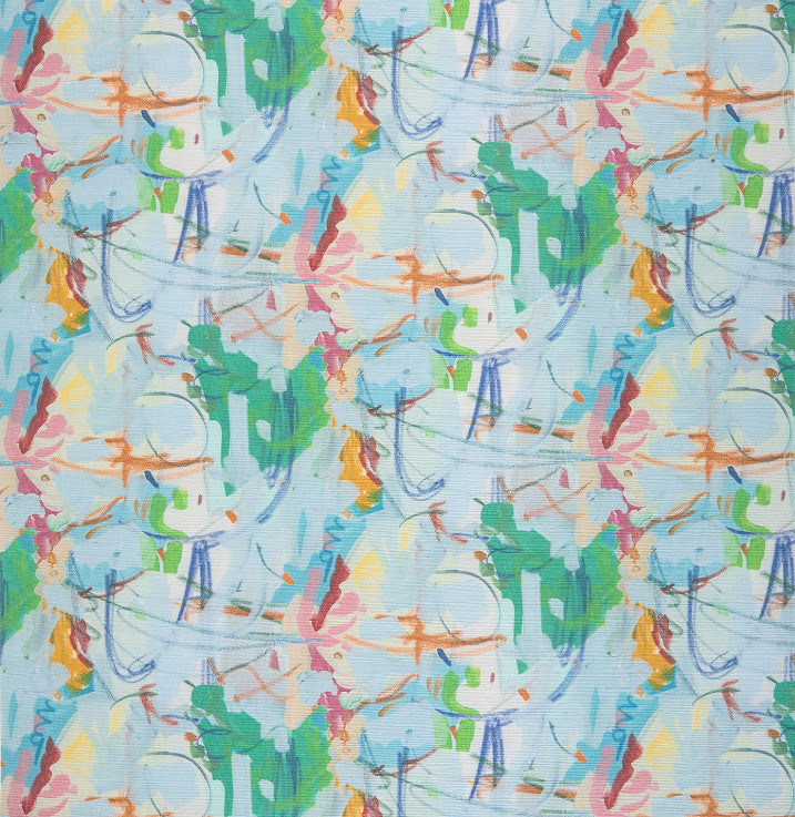Bold and Blue Grasscloth Wallpaper by Megan Daisy Milner – Custom Digital Print