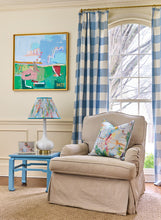 Load image into Gallery viewer, Bold & Blue Custom Fabric by Megan Daisy Milner – Linen and Performance Fabric