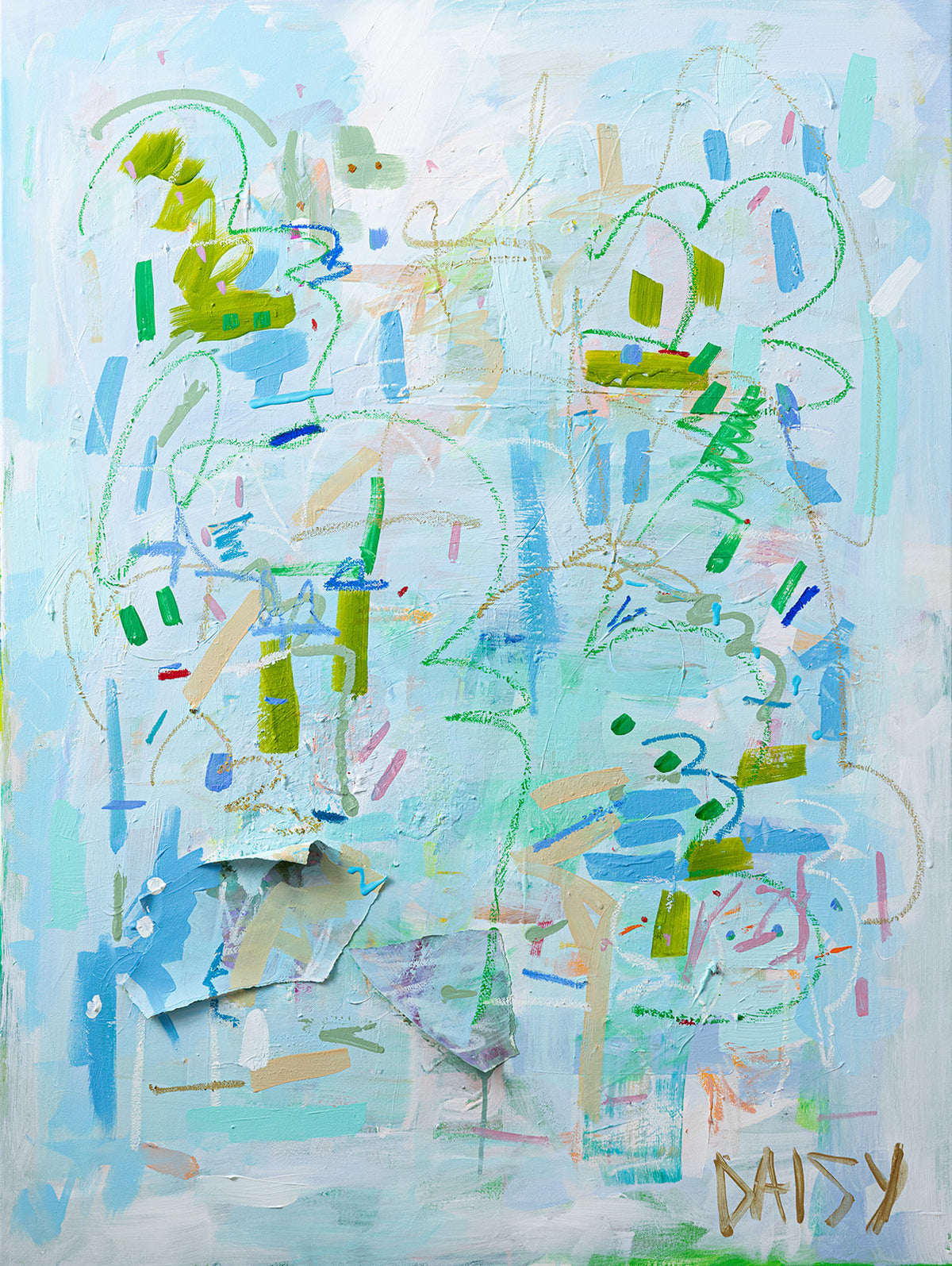 "Fresh Cut Grass" Abstract Art Print by Megan Daisy Milner