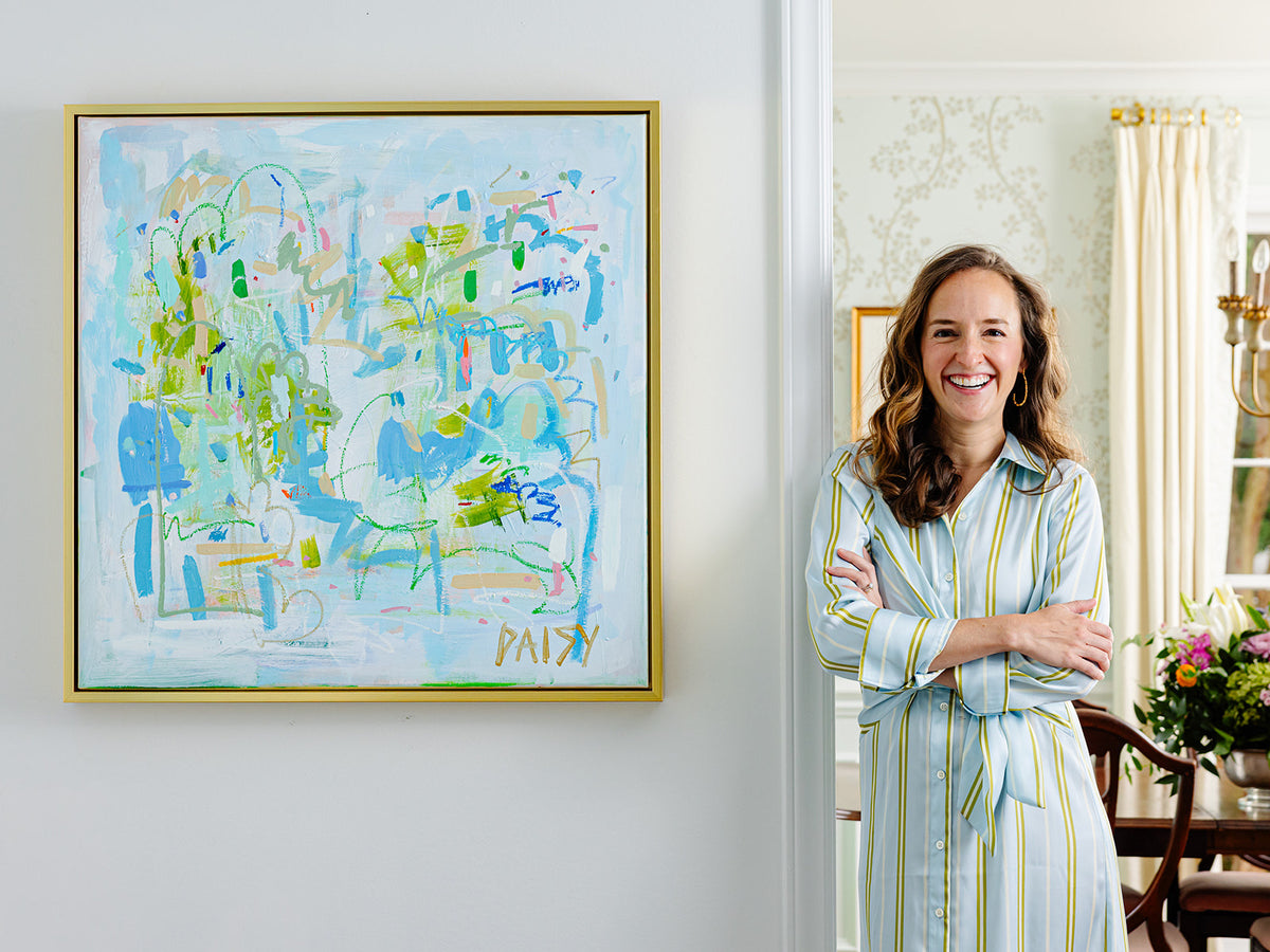 30x30 'August' Original Abstract Painting by Megan Daisy Milner – Sold
