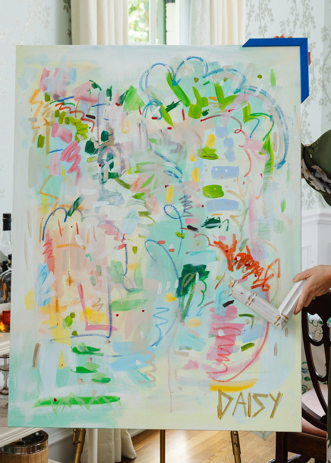 30x40 "She Has Moxie" | Original Abstract Painting by Megan Daisy Milner