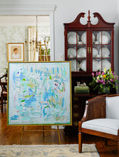 Load image into Gallery viewer, 36x36 &#39;Intuition&#39; abstract painting by Megan Daisy Milner – original acrylic, oil pastel, and charcoal on canvas
