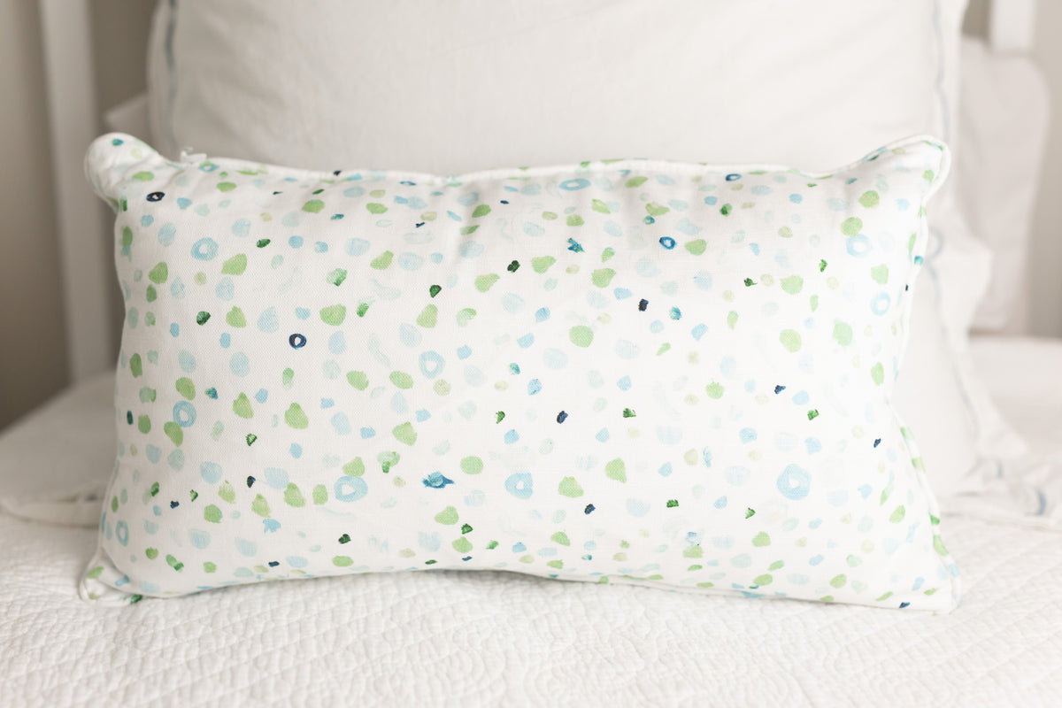 "Dots Went Crazy" Drapery Panel (Blue/ Green)
