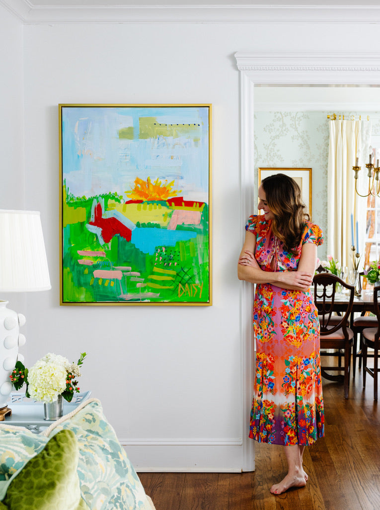 "Lake Day" Abstract Art Print by Megan Daisy Milner
