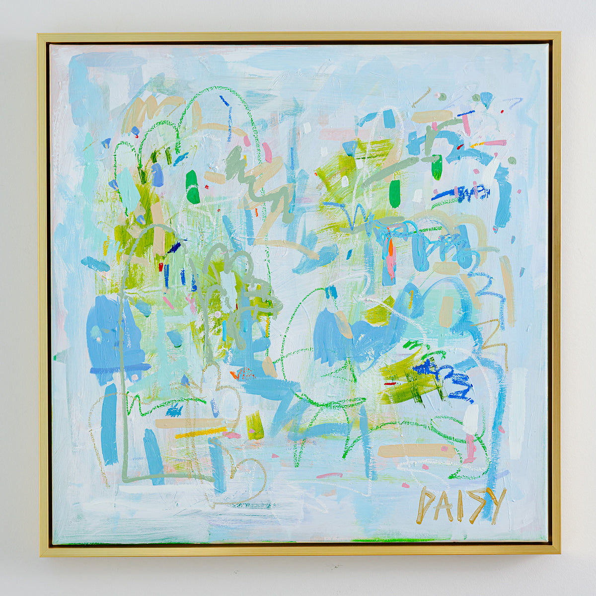 30x30 'August' Original Abstract Painting by Megan Daisy Milner – Sold