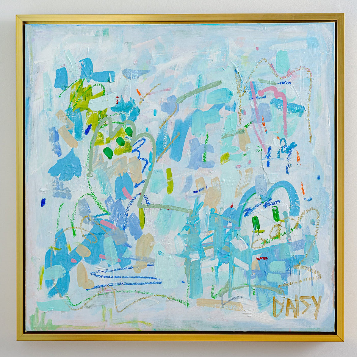 24x24 "Joyful Square II" Original Abstract Painting | Sold Artwork By Megan Daisy Milner