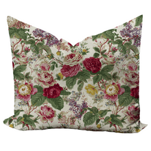 Load image into Gallery viewer, Georgia Floral Pillow Cover  (Red &amp; Green)
