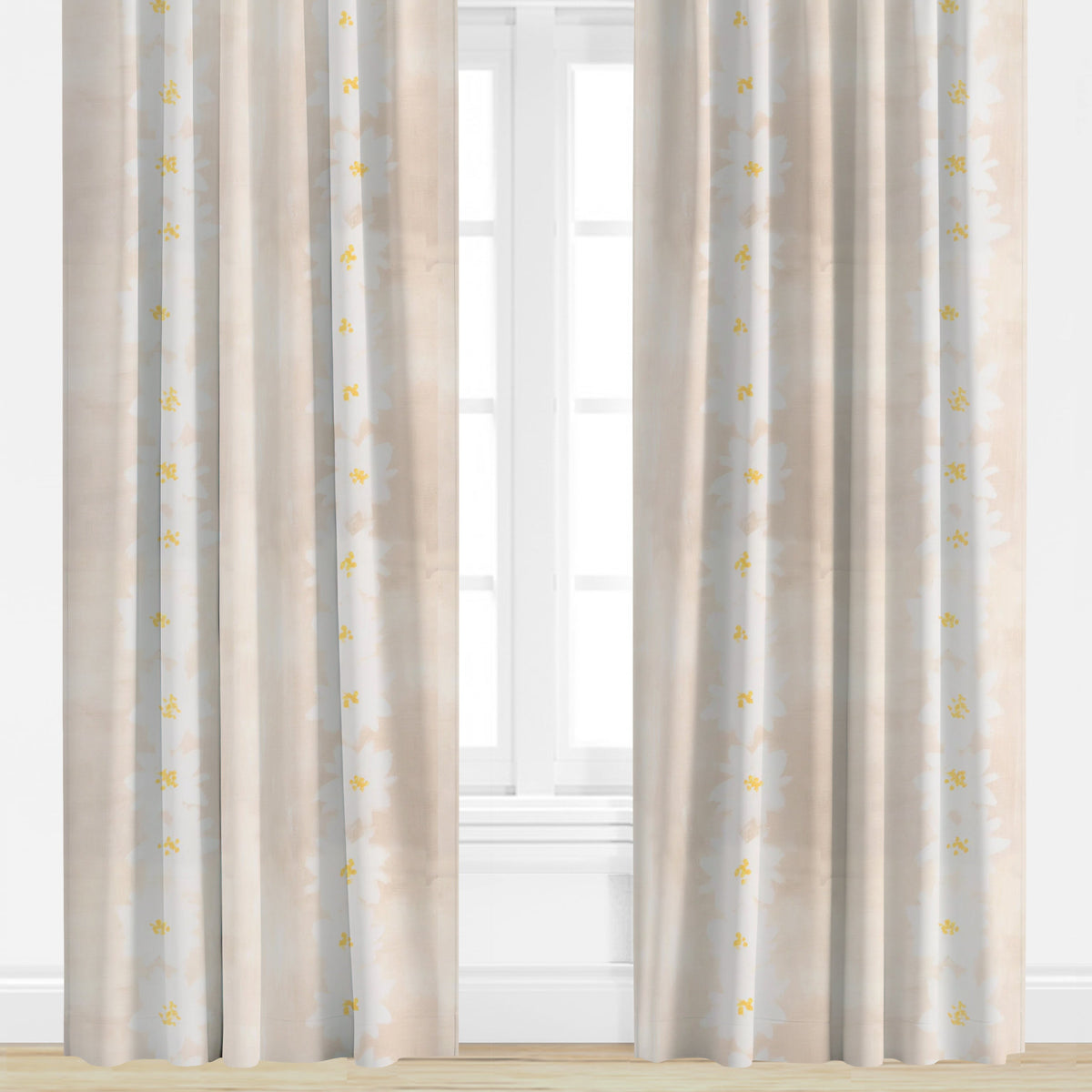 "Daisy Chain" Drapery Panel (Neutral)