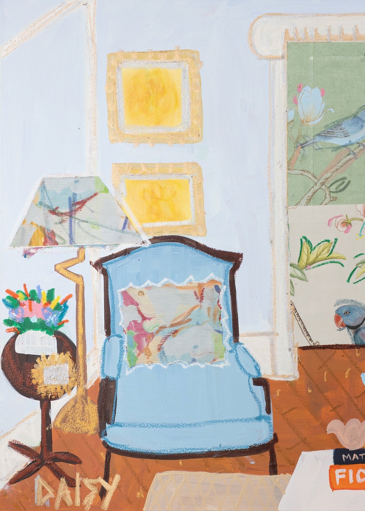 30x30 "A Nice Place to Sit" | Original Still Life Painting by Megan Daisy Milner