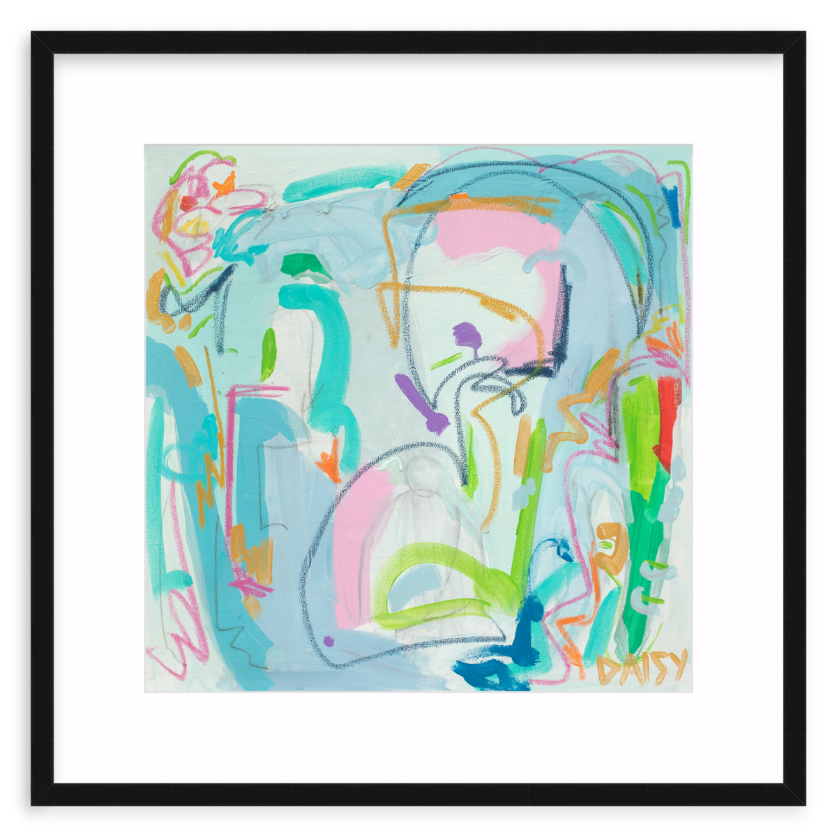 "A Whole Lot Of Color" Framed Abstract Print by Megan Daisy Milner