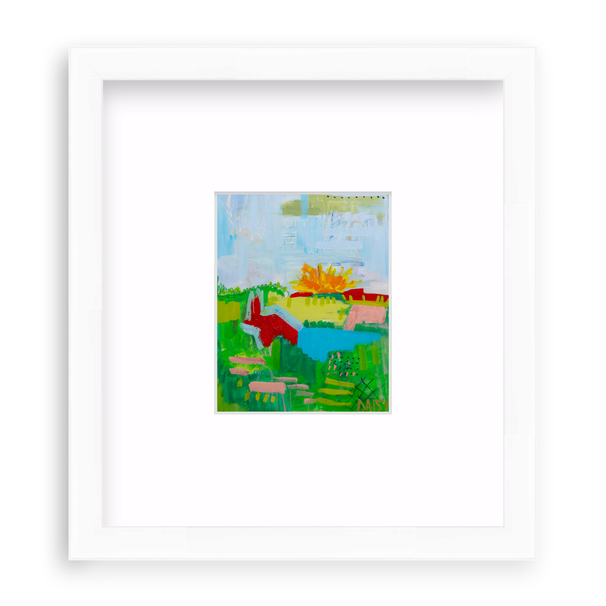 "Lake Day" Mini Abstract Print by Megan Daisy Milner