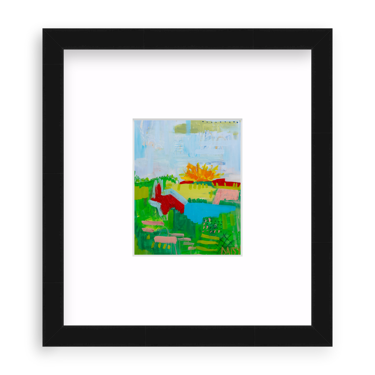 "Lake Day" Mini Abstract Print by Megan Daisy Milner