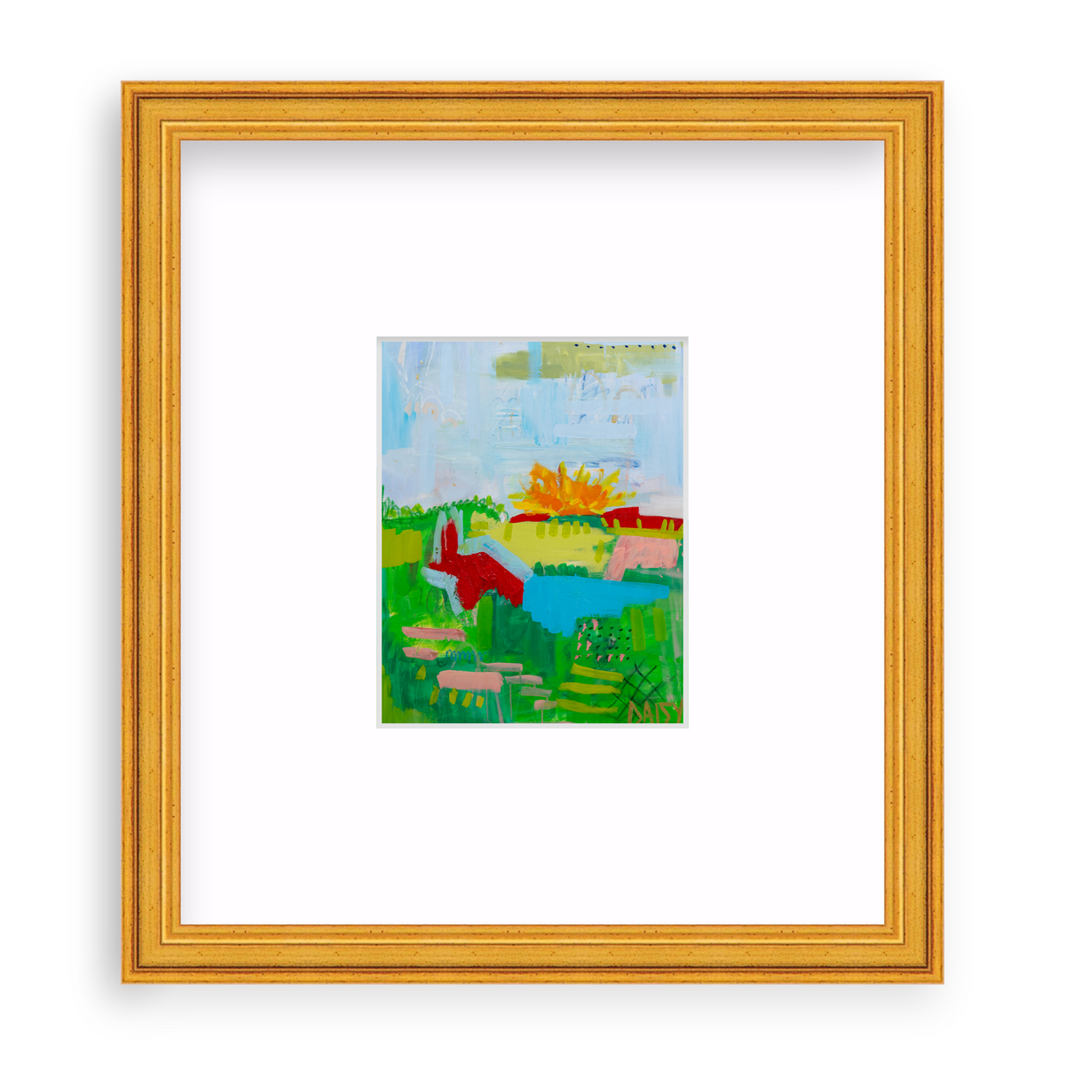 "Lake Day" Mini Abstract Print by Megan Daisy Milner
