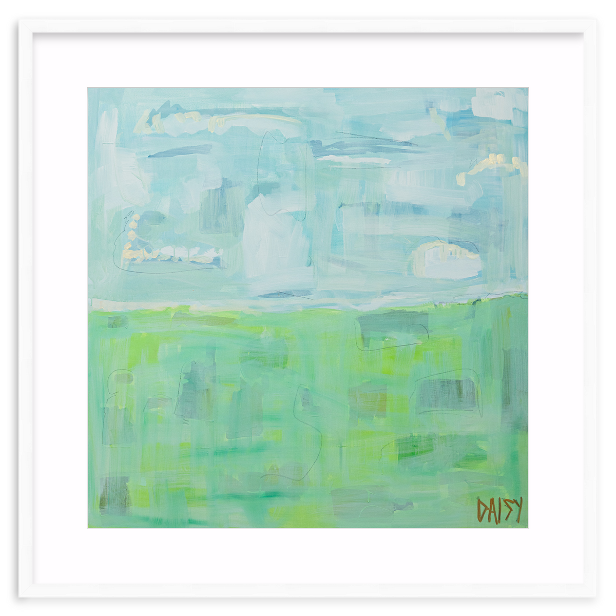 "Peaceful Feeling" Framed Abstract Print by Megan Daisy Milner