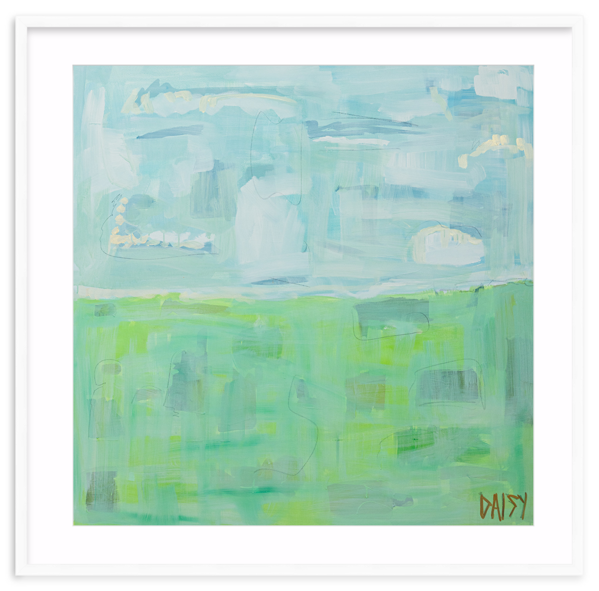 "Peaceful Feeling" Framed Abstract Print by Megan Daisy Milner