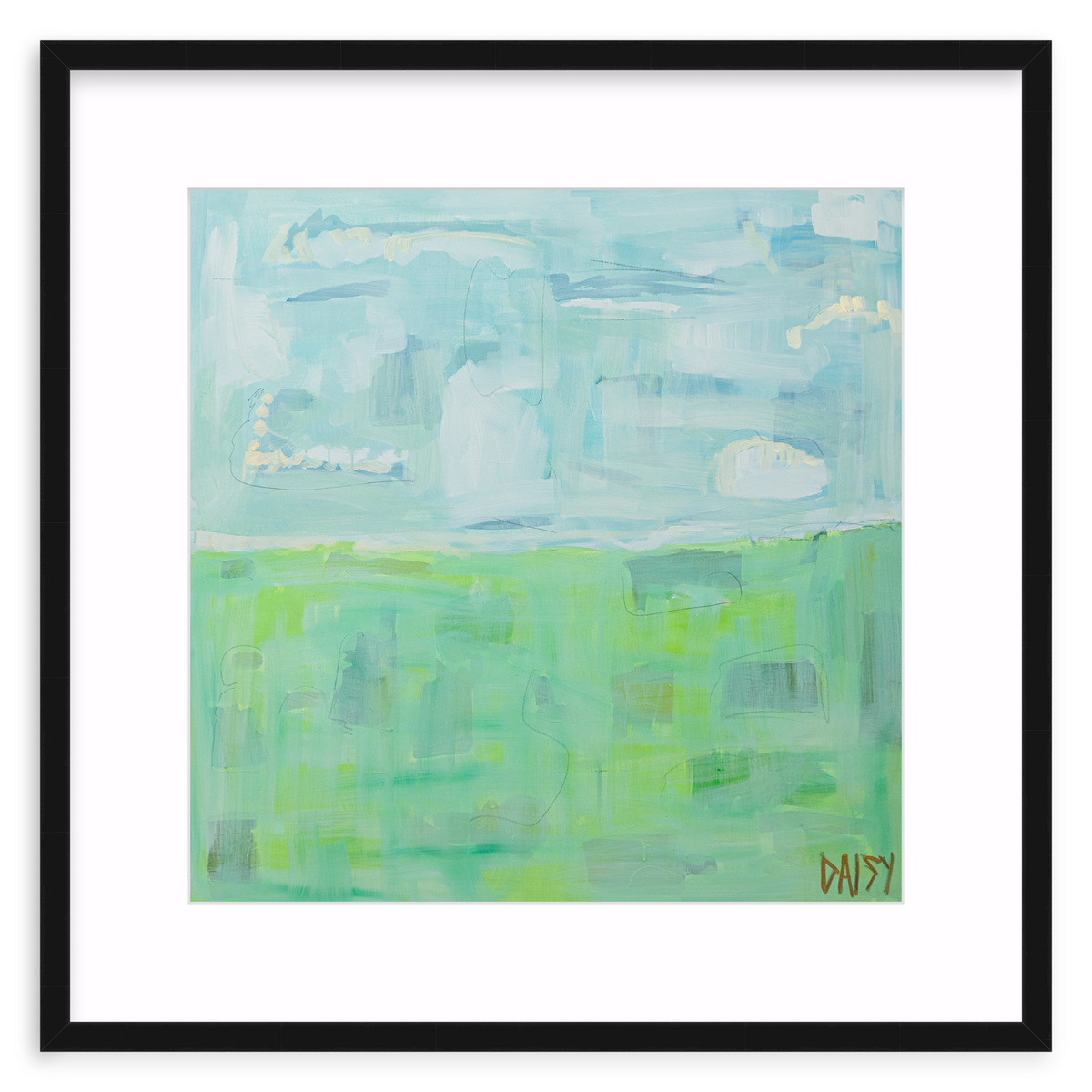 "Peaceful Feeling" Framed Abstract Print by Megan Daisy Milner