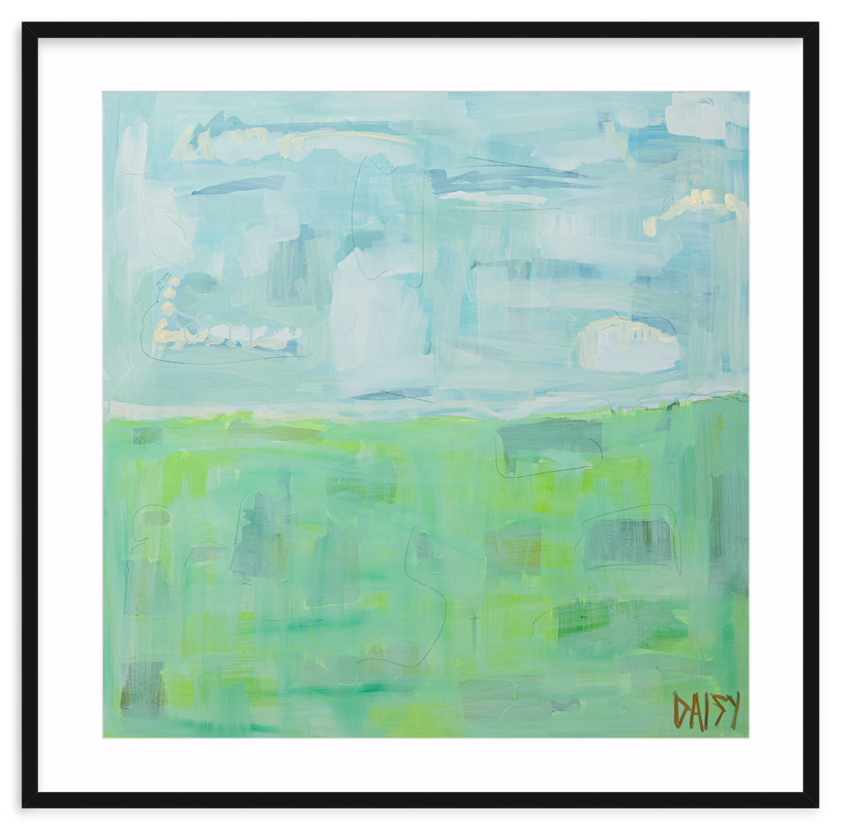 "Peaceful Feeling" Framed Abstract Print by Megan Daisy Milner