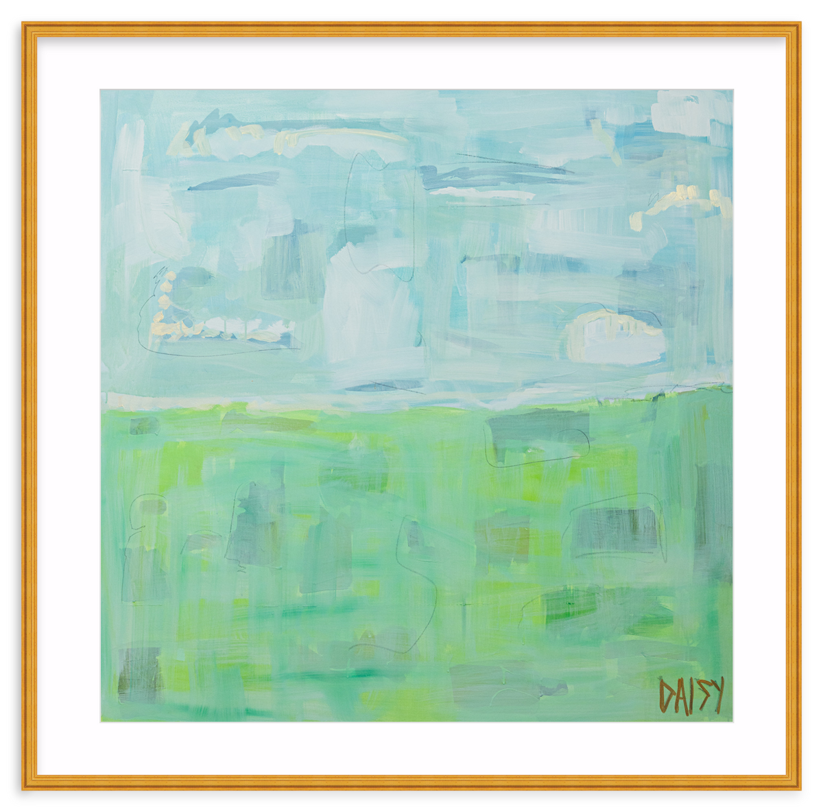 "Peaceful Feeling" Framed Abstract Print by Megan Daisy Milner