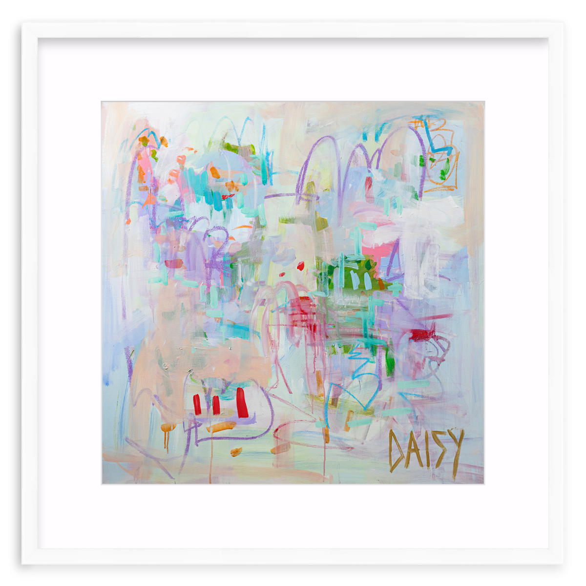 "Purple" Framed Abstract Print by Megan Daisy Milner