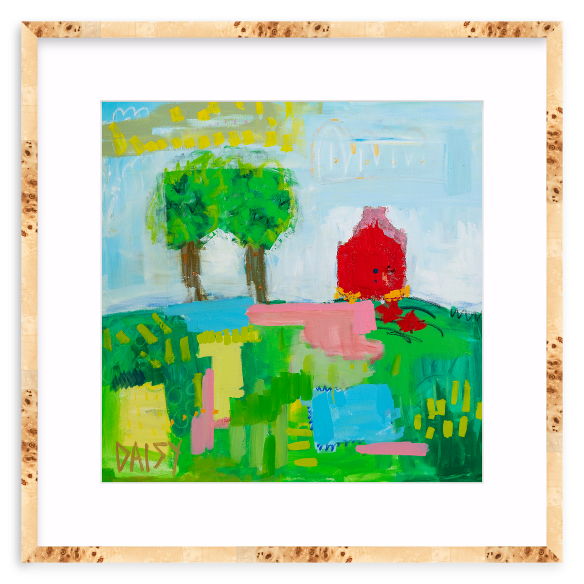 "The Double Tree" Framed Abstract Print by Megan Daisy Milner